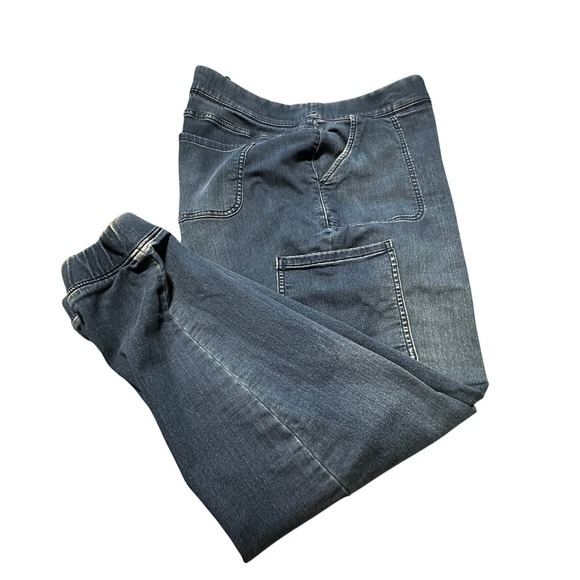 Denim &‎ Company 2X Cargo Jogger Jeans Stretch Comfort Waist - Picture 1 of 7